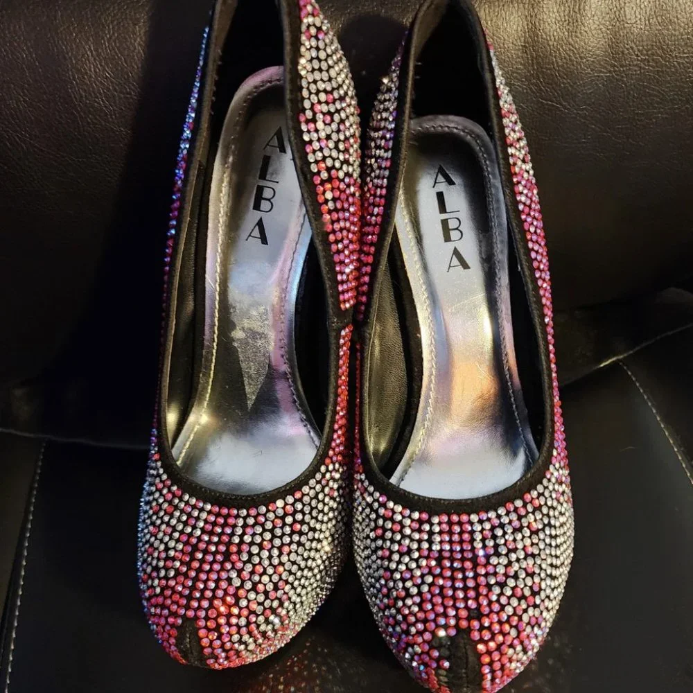 EUC Alba Rhinestone Platform Heels - Picture 6 of 7